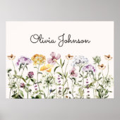 Gepersonaliseerde naam Wildflower Garden Poster (Voorkant)