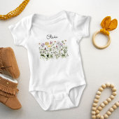 Gepersonaliseerde naam Wildflower Garden Romper