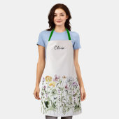 Gepersonaliseerde naam Wildflower Garden Schort (Gedragen)