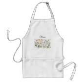 Gepersonaliseerde naam Wildflower Garden Standaard Schort (Voorkant)