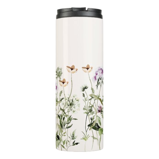 Gepersonaliseerde naam Wildflower Garden Thermosbeker (Achterkant)