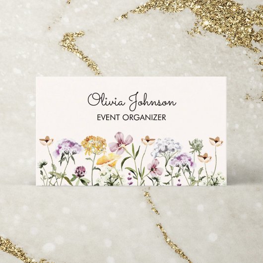 Gepersonaliseerde naam Wildflower Garden Visitekaa Contactkaartje