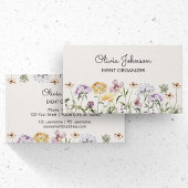 Gepersonaliseerde naam Wildflower Garden Visitekaa Contactkaartje