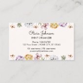 Gepersonaliseerde naam Wildflower Garden Visitekaa Contactkaartje (Achterkant)