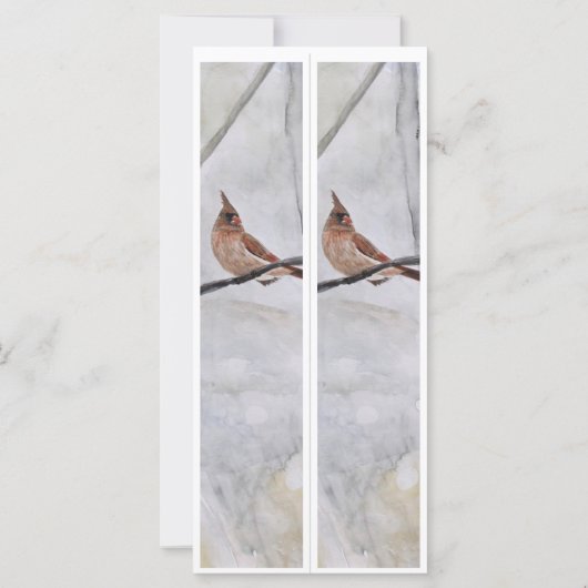 Gepersonaliseerde naam Winter Kardinaal Twee Bladw (Achterkant)