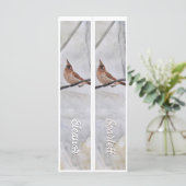 Gepersonaliseerde naam Winter Kardinaal Twee Bladw (Staand voorkant)