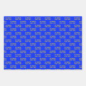 Gepersonaliseerde naam Wish Elegant Royal Blue Yel Inpakpapier Vel (Voorkant 3)