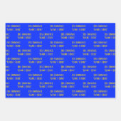 Gepersonaliseerde naam Wish Elegant Royal Blue Yel Inpakpapier Vel (Voorkant)