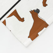 Gepersonaliseerde naam wit boxer hondenpatroon fleece deken (Hoek)