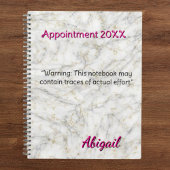 Gepersonaliseerde Naam Wit Goud Marmer Benoeming Planner