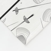 Gepersonaliseerde naam wit omheining patroon fleece deken (Hoek)