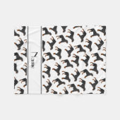 Gepersonaliseerde naam wit rottweiler hondenpatroo fleece deken (Voorkant (Horizontaal))