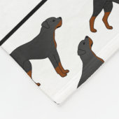 Gepersonaliseerde naam wit rottweiler hondenpatroo fleece deken (Hoek)