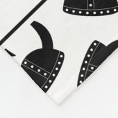 Gepersonaliseerde naam wit wandelend pet patroon fleece deken (Hoek)