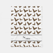 Gepersonaliseerde naam witte adelaars fleece deken (Voorkant)