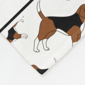 Gepersonaliseerde naam witte beagle-hondenpatroon fleece deken (Hoek)