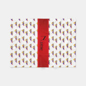 Gepersonaliseerde naam: witte biljartballen rode s fleece deken (Voorkant (Horizontaal))