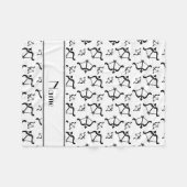 Gepersonaliseerde naam witte bogen pijlen fleece deken (Voorkant (Horizontaal))