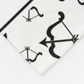 Gepersonaliseerde naam witte bogen pijlen fleece deken (Hoek)