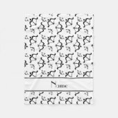 Gepersonaliseerde naam witte bogen pijlen fleece deken (Voorkant)