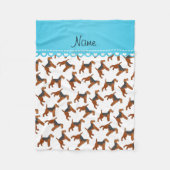 Gepersonaliseerde naam Witte doodsbange honden Fleece Deken (Voorkant)