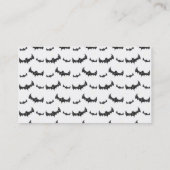 Gepersonaliseerde naam: witte glittervlekken contactkaartje (Achterkant)