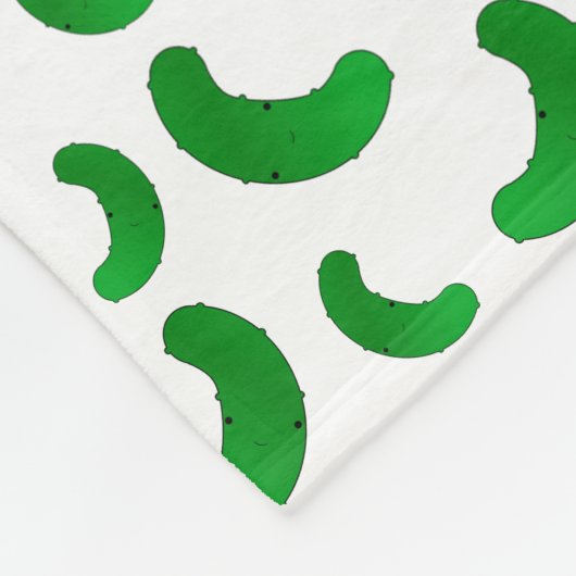 Gepersonaliseerde naam witte groene augurken fleece deken (Hoek)