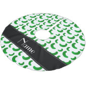 Gepersonaliseerde naam witte groene augurken kerstboom rok (Gekanteld)