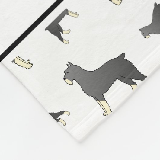 Gepersonaliseerde naam Witte Standaard Schnauzer h Fleece Deken (Hoek)