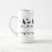 Gepersonaliseerde naam witte trexdinosaurussen bierpul (Links)