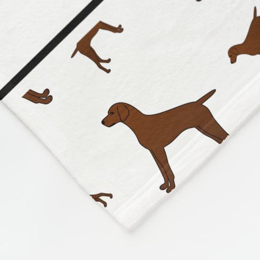 Gepersonaliseerde naam Witte Vizsla honden Fleece Deken (Hoek)