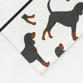 Gepersonaliseerde naam witte zwarte bruine verbind fleece deken (Hoek)