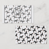 Gepersonaliseerde naam witte zwarte bruine verbind visitekaartje (Voorkant / Achterkant)