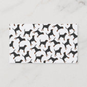 Gepersonaliseerde naam witte zwarte bruine verbind visitekaartje (Achterkant)