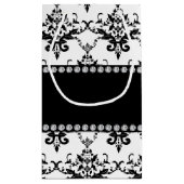 Gepersonaliseerde naam: witte zwarte vocht klein cadeauzakje (Achterkant)