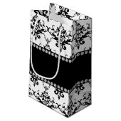 Gepersonaliseerde naam: witte zwarte vocht klein cadeauzakje (Achterkant Gekanteld)