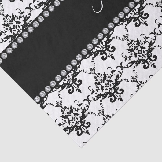 Gepersonaliseerde naam: witte zwarte vocht tissuepapier (Detail)