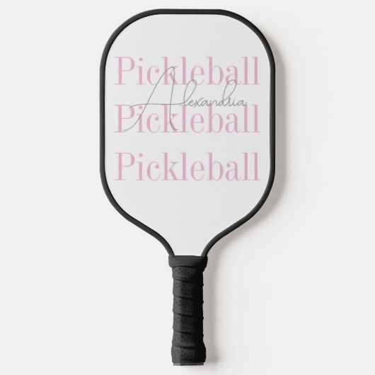 Gepersonaliseerde naam Women's Pink Minimal Pickleball Paddle (Voorkant)