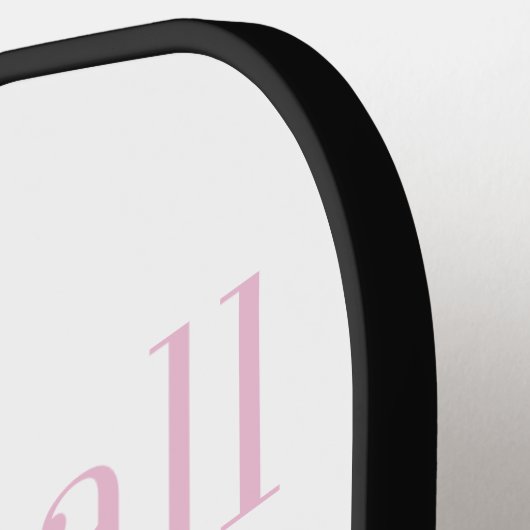 Gepersonaliseerde naam Women's Pink Minimal Pickleball Paddle (Links Detail)