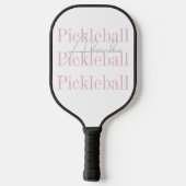 Gepersonaliseerde naam Women's Pink Minimal Pickleball Paddle (Achterkant)