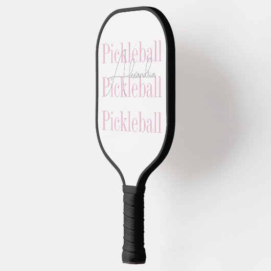 Gepersonaliseerde naam Women's Pink Minimal Pickleball Paddle (Links)