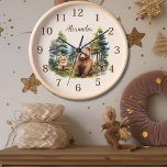 Gepersonaliseerde naam Woodland Animals<br><div class="desc">Breng de betovering van het bos in uw huis met onze Woodland Forest Animals Clock. Versierd met charmante illustraties van boswezens te midden van een weelderige bos achtergrond, deze klok voegt een grillige touch aan elke kamer in uw huis. Gemaakt met precisie en aandacht voor detail, onze klok vangt de...</div>