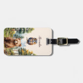 Gepersonaliseerde naam Woodland Animals Bagagelabel (Voorkant horizontaal)
