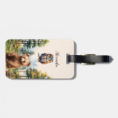 Gepersonaliseerde naam Woodland Animals Bagagelabel (Achterkant horizontaal)