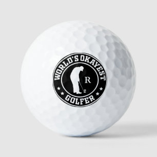 Gepersonaliseerde naam Worlds Okayest Golfer Golfballen
