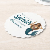 Gepersonaliseerde naam Zeemeermin Bachelorette Kartonnen Onderzetters (Gekanteld)
