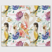 Gepersonaliseerde naam Zeemeermin Lover  Cadeaupapier (Vlak)