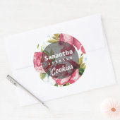 Gepersonaliseerde naam Zelfgemaakte cookies | Bakk Ronde Sticker (Envelop)