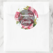 Gepersonaliseerde naam Zelfgemaakte cookies | Bakk Ronde Sticker (Tas)