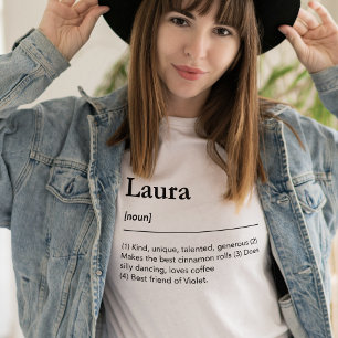 Gepersonaliseerde naam zelfstandig naamwoord defin t-shirt